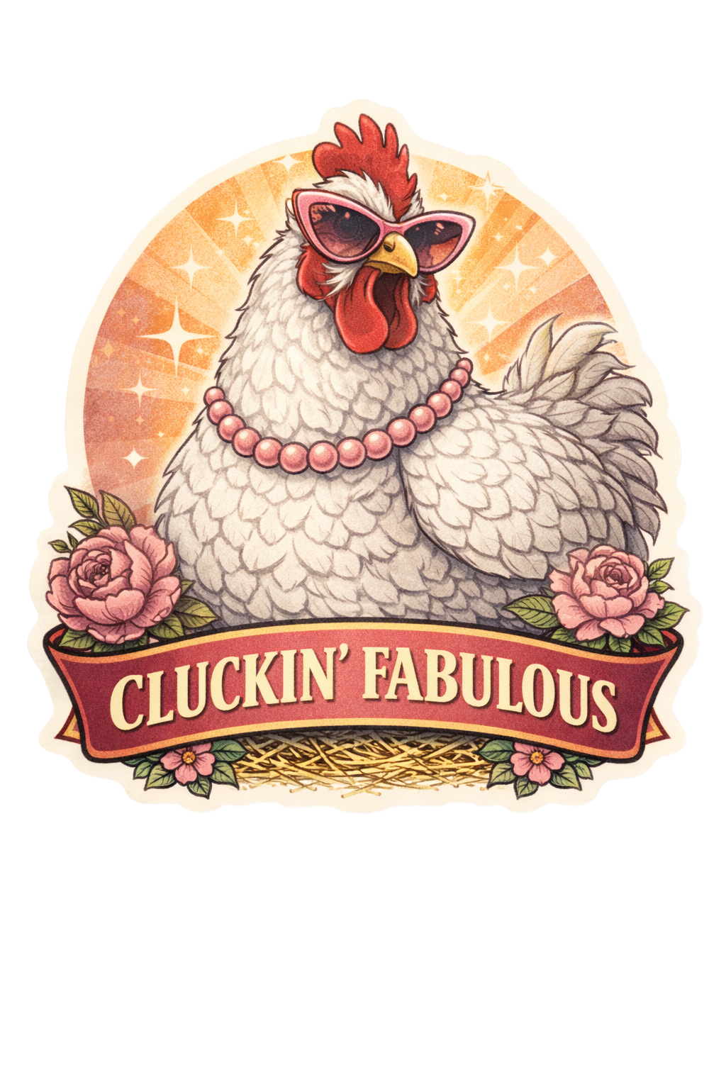 10 Pack Funny Chicken Sticker Bundle – Waterproof Vinyl Stickers