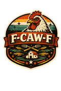 F-CAW-F Chicken Sticker – Vintage Farm Funny Decal (3”)