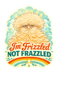 I’m Frizzled Not Frazzled Chicken Sticker – Cute Retro Hen Decal (3”)