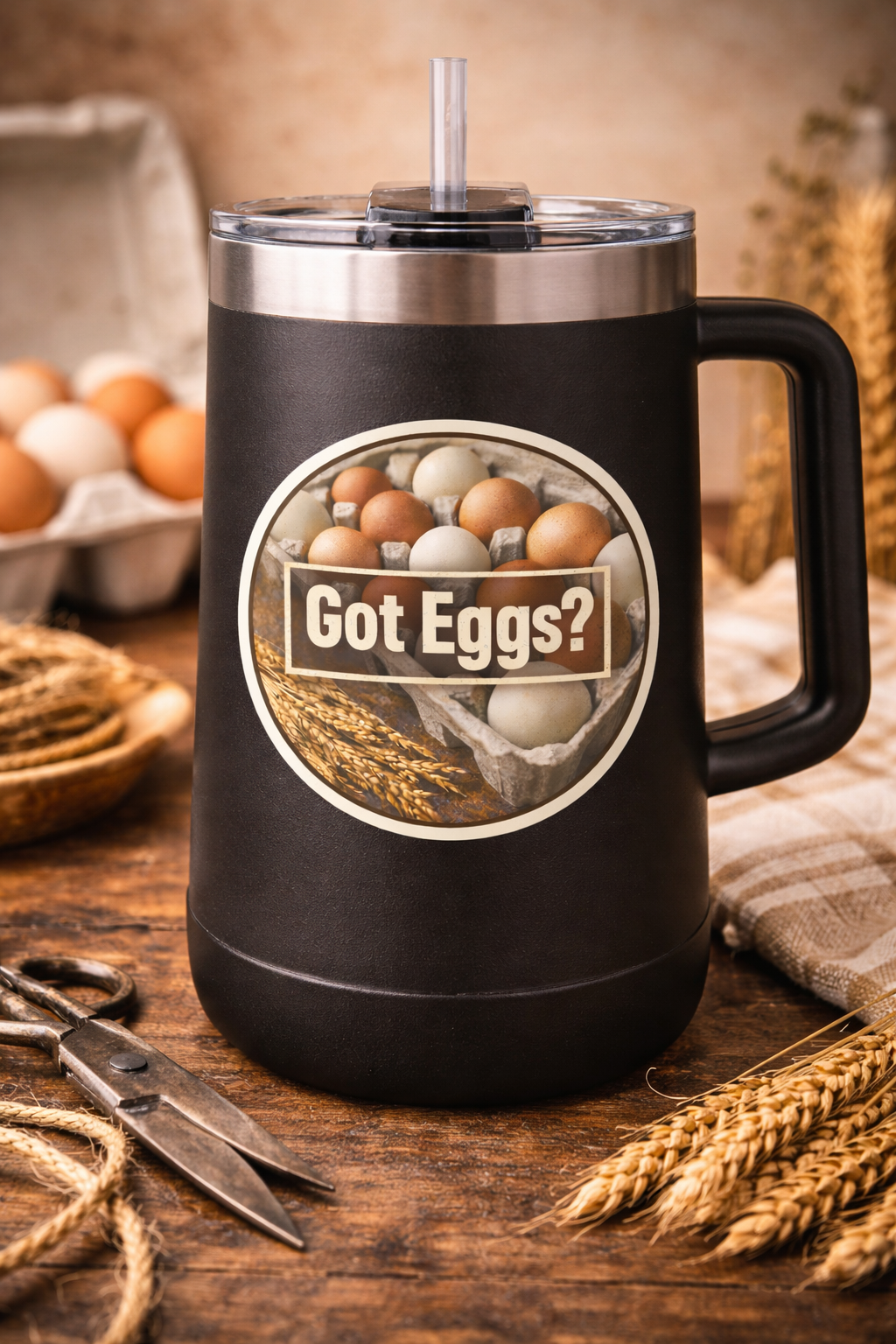 Got Eggs? Farm Fresh Egg Sticker – Rustic Chicken Lover Decal (3”)