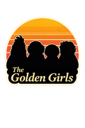 Golden Chicken Girls Sticker – Retro Sunset Chicken Squad Decal Funny Hen Sticker (3”)